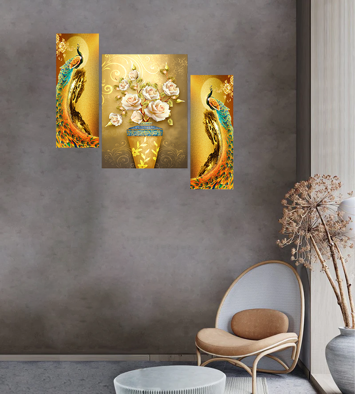 Tehzeeb Creations Set Of 3 Digital Wall Painting