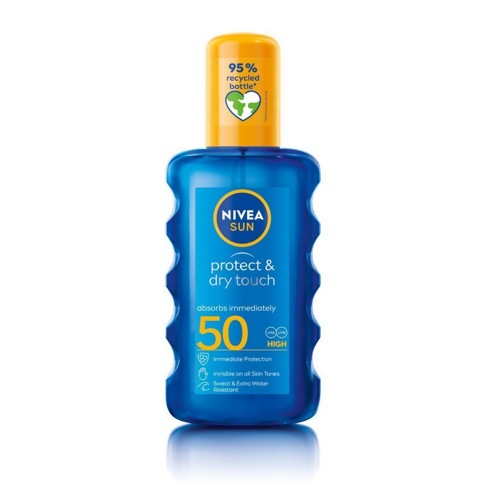 Nivea Sun Dry Touch SPF 50, Transparent Sunscreen Spray - Distacart