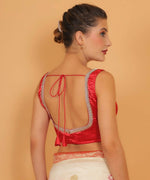 Thumbnail for Joban Fashion Silk Zari And Sequence Work Padded Blouse - Red