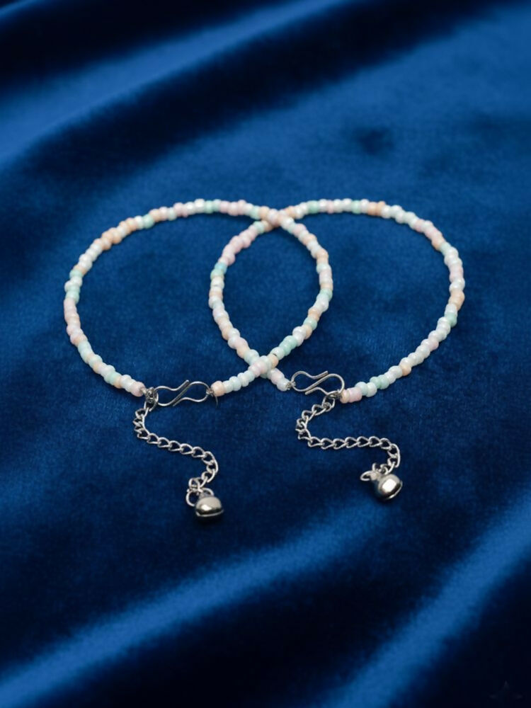NVR Women Multicolour Artificial Beads Anklet - Distacart