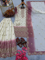 Thumbnail for Teeya Creation Multi Color Star Georgette Heavy Embroidery Work Functional Wear Salwar Suit - Distacart
