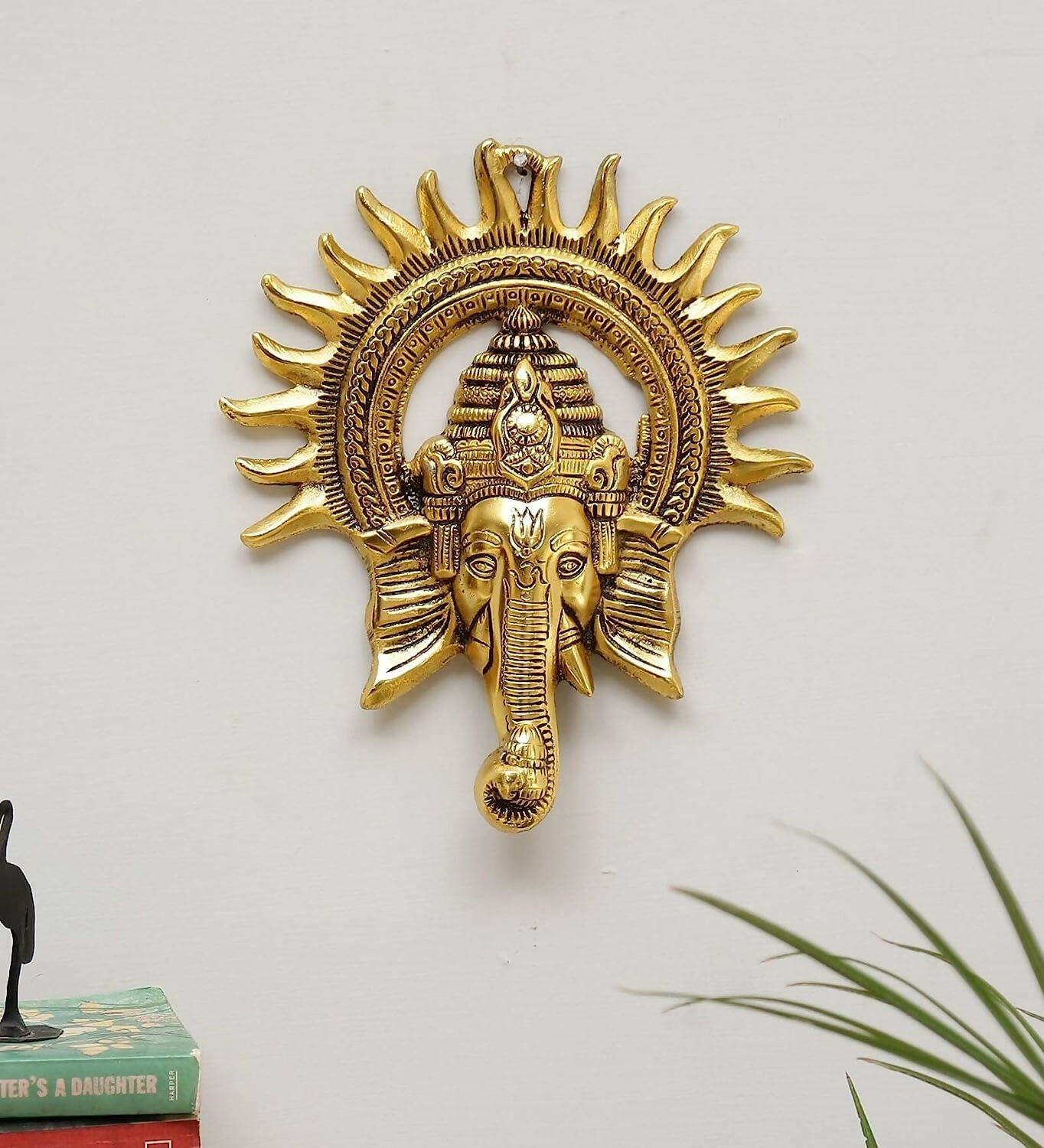 KridayKraft Metal Ganesha ji Statue, Ganpati Wall Hanging Sculpture Lord Ganesh Idol - Distacart