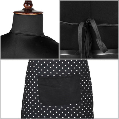 Kuber Industries Kitchen Apron Restaurant & Chef For Women & Men-Black - Dista