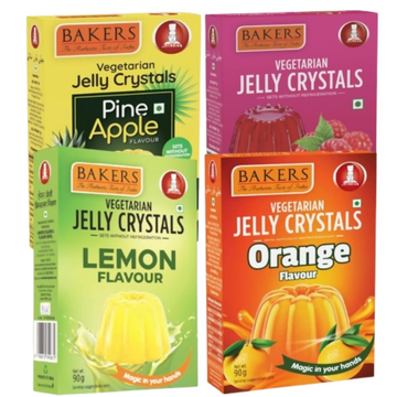 BAKERS Jelly Crystal - Lemon, Orange, Pineapple, Raspberry - Dista