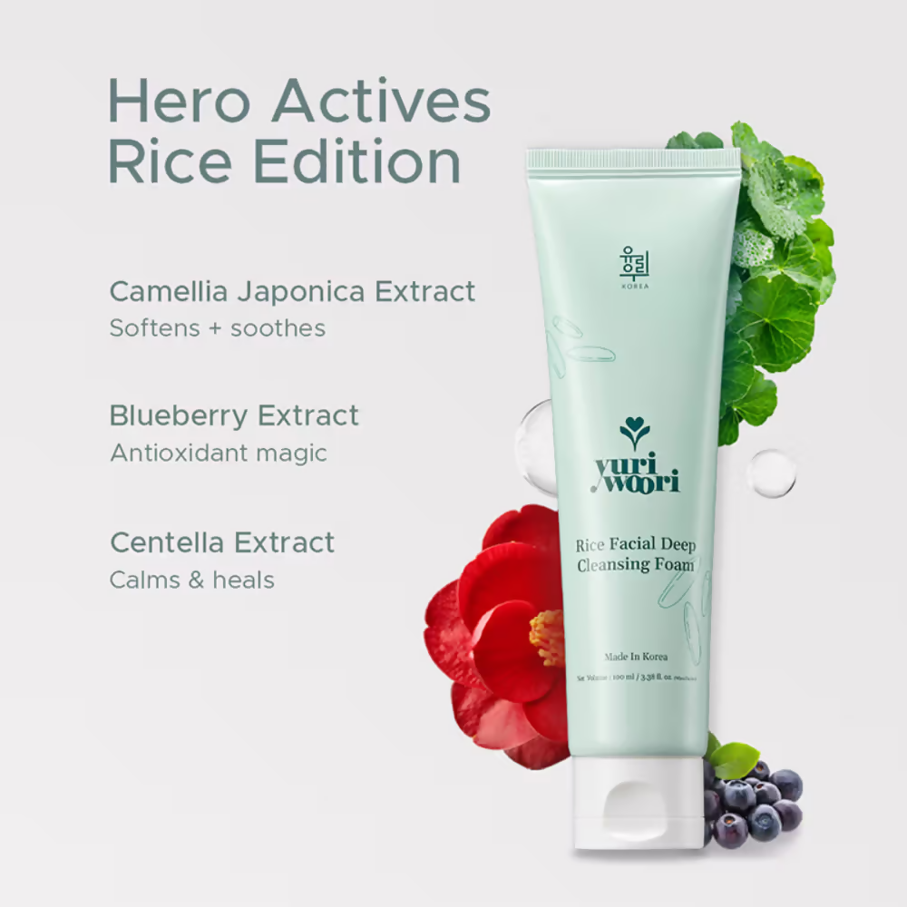 Yuri Woori Rice Facial Deep Cleansing Foam - Dista