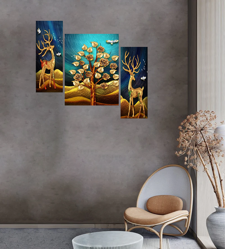 Tehzeeb Creations Set Of 3 Digital Wall Painting