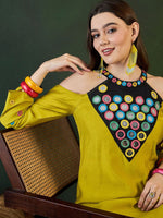 Thumbnail for Sangria Embroidered Kurta & Palazzo With Bag Kurta Set