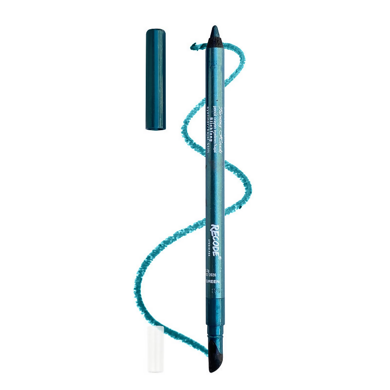 Recode Turning Heads Crayon Gel Eyeliner Cum Kajal Pencil - Glittery Green - Distacart