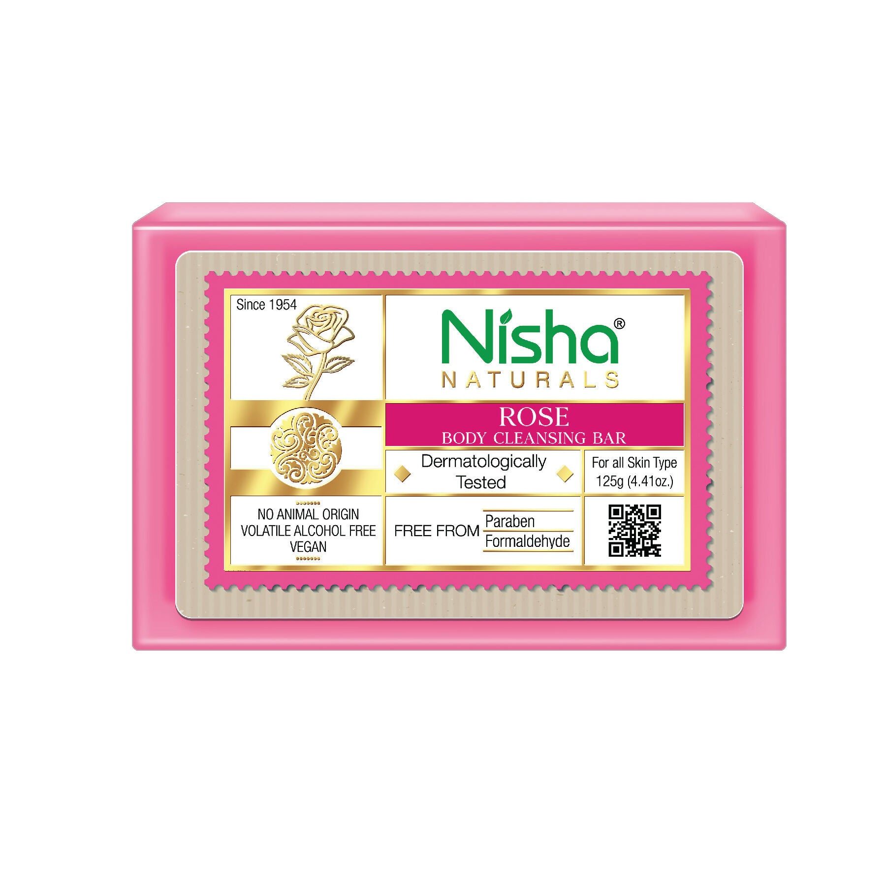 Nisha Rose Body Cleansing Soap Bar - Distacart