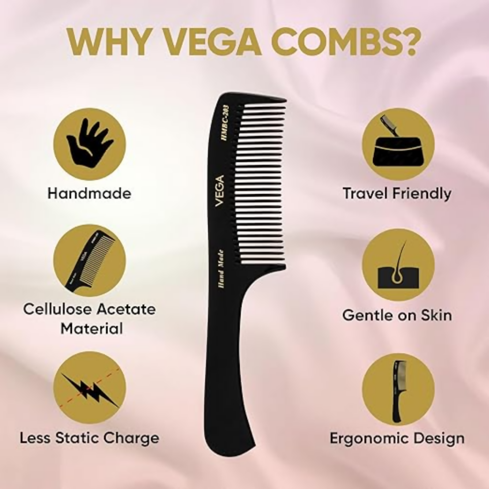 Vega Handcrafted General Grooming Hair Comb - Dista