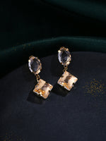 Thumbnail for NVR Women Golden Cz Studded Studs Earrings - Distacart