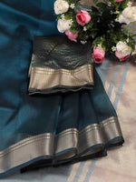 Thumbnail for Astita Organza Sea Green Saree