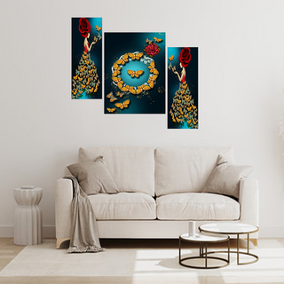 Tehzeeb Creations Set Of 3 Digital Wall Painting
