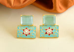 Thumbnail for Joban Fashion Women Brass Mint Green Onyx Earrings - Distacart
