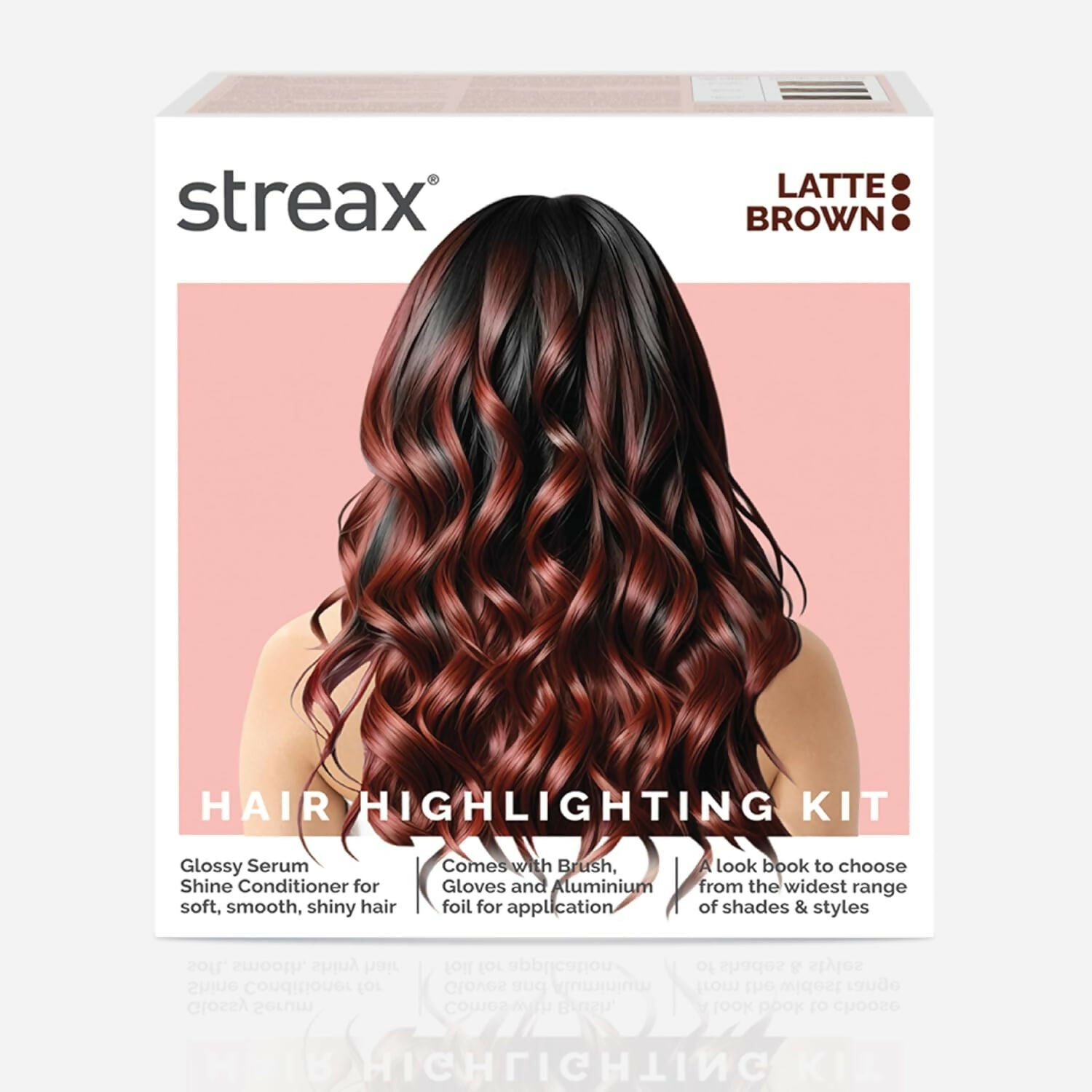 Streax Hair Color Highlighting Kit - Latte Brown - Distacart