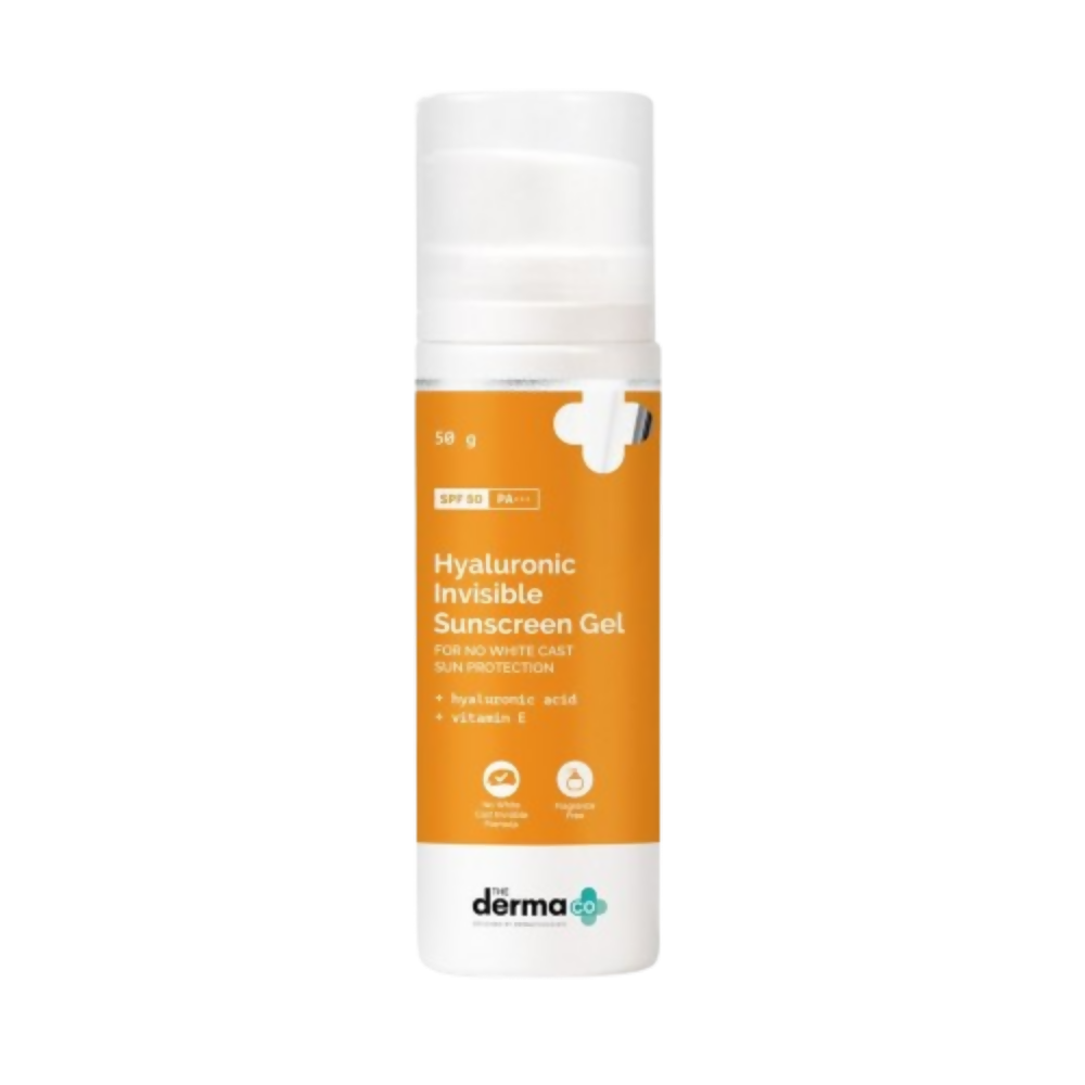 The Derma Co Hyaluronic Invisible Sunscreen Gel with Hyaluronic Acid & Vitamin E - Distacart