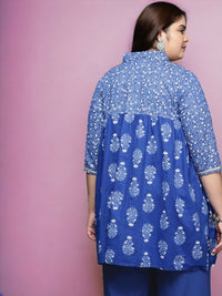 Thumbnail for Ahalyaa Women's Traditional wear Tunic - Indigo blue - Distacart