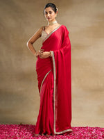 Thumbnail for kasee Embroidered Silk Blend Saree - Distacart