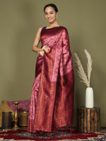 Thumbnail for Astita Lichi Silk Light Pink Saree