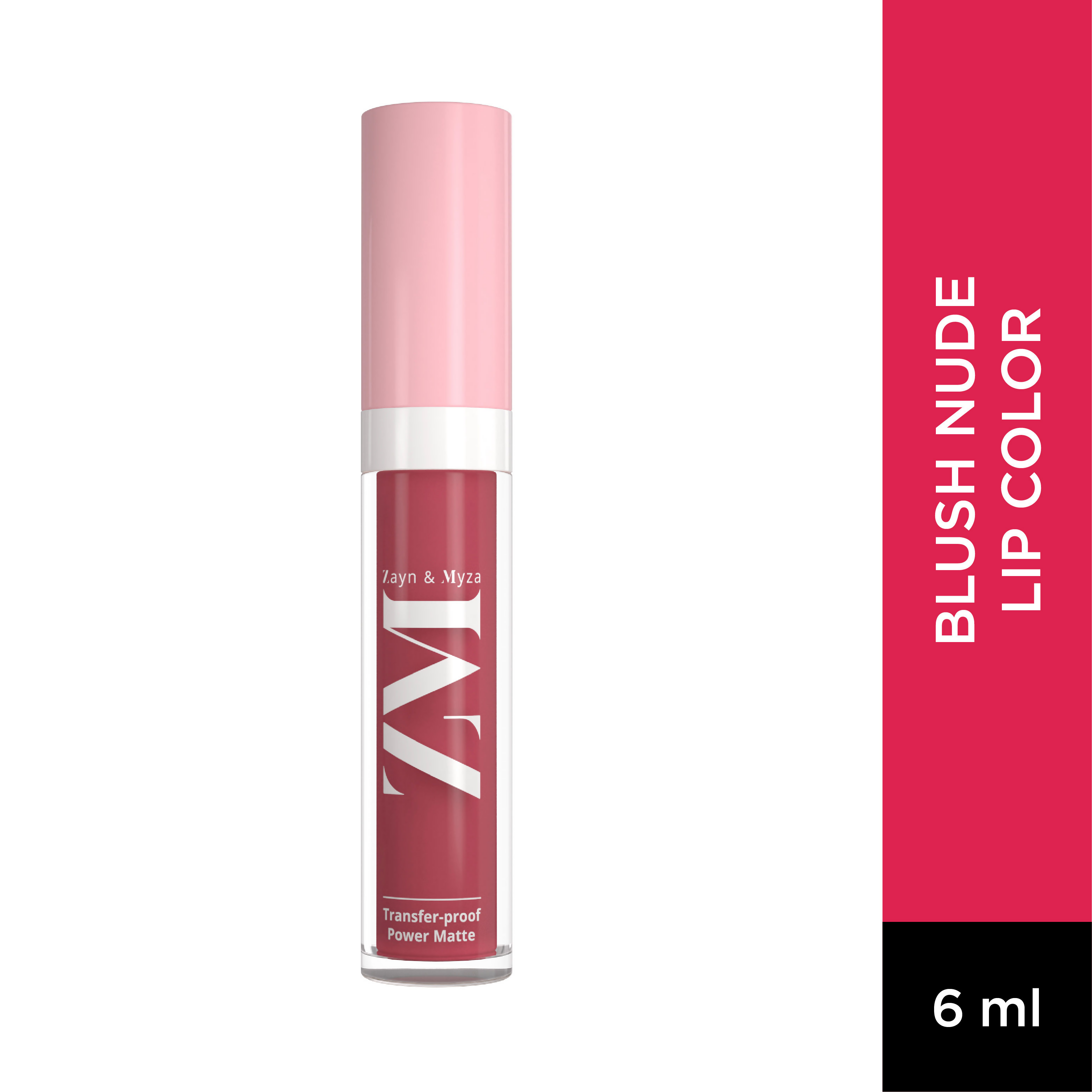 Zayn & Myza Transfer Proof Power Matte Lip Color - Blush Nude - Distacart