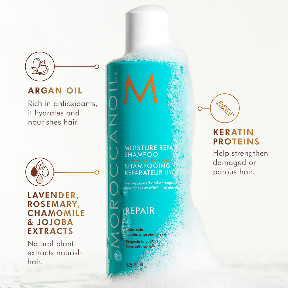 Moroccanoil Moisture Repair Shampoo For Weakened And Damaged Hair - Distacart