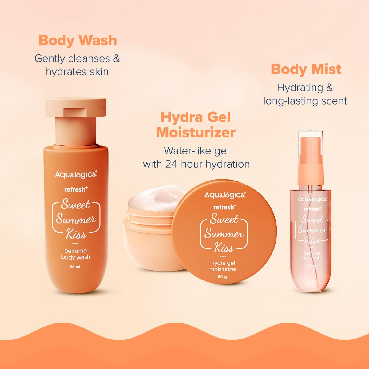 Aqualogica Refresh+ Sweet Summer Kiss Body Care Set
