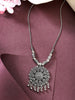 NVR Women's Silver-Toned Floral Shape Pendant with Chain - Distacart