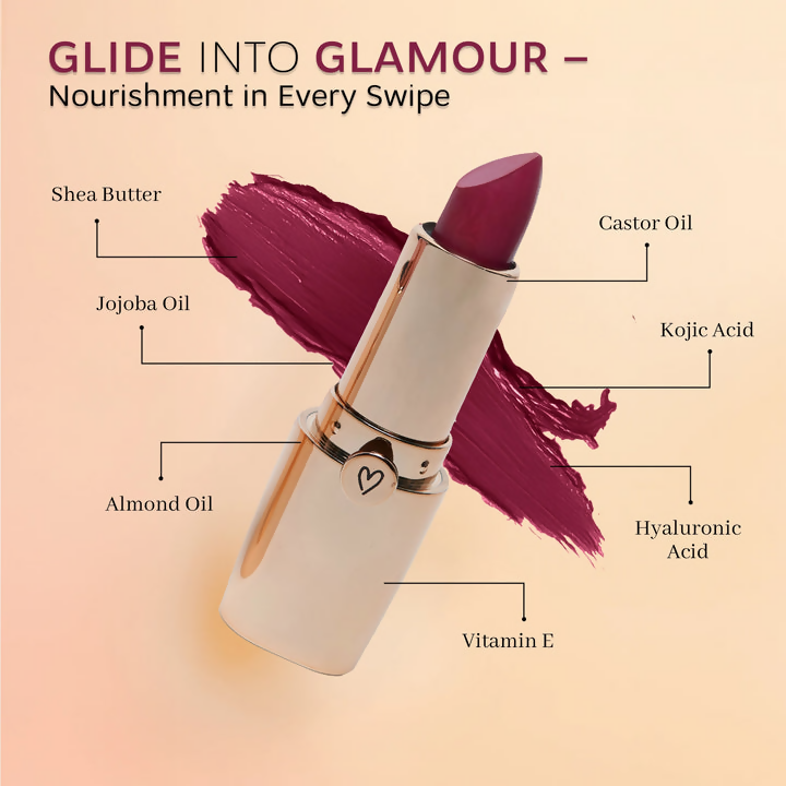 Dunamiss Matilda Deep Mauve Satin Lipstick - Distacart