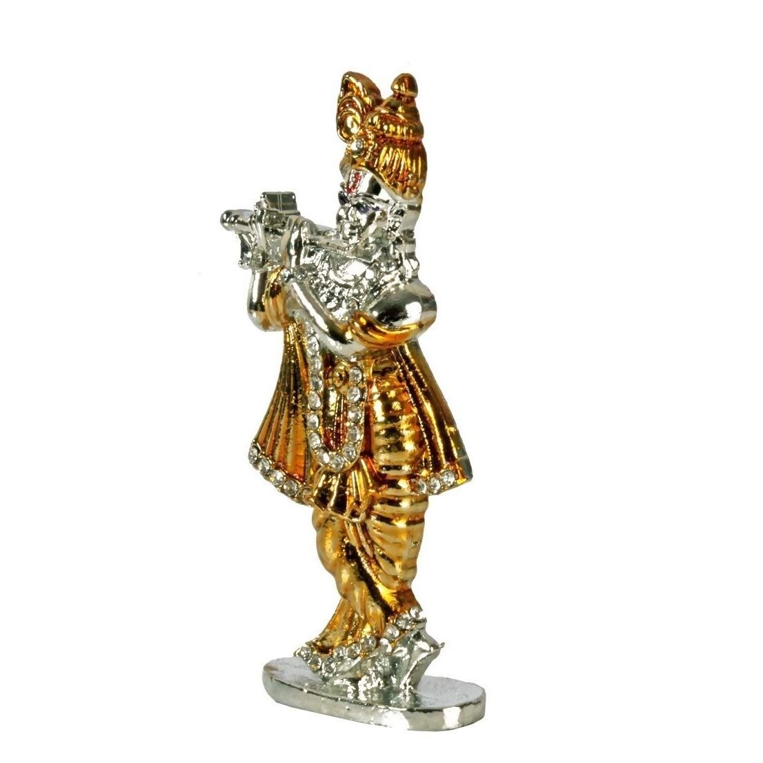 Relicon Lord Krishna Idol Silver Gold Metal Statue - Distacart