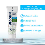Thumbnail for VI-JOHN Dermatologically Tested Premium Claming Aqua Shaving Cream Enriched with Aloevera & Almond Oil free From Silicone,Paraben & Mineral Oil