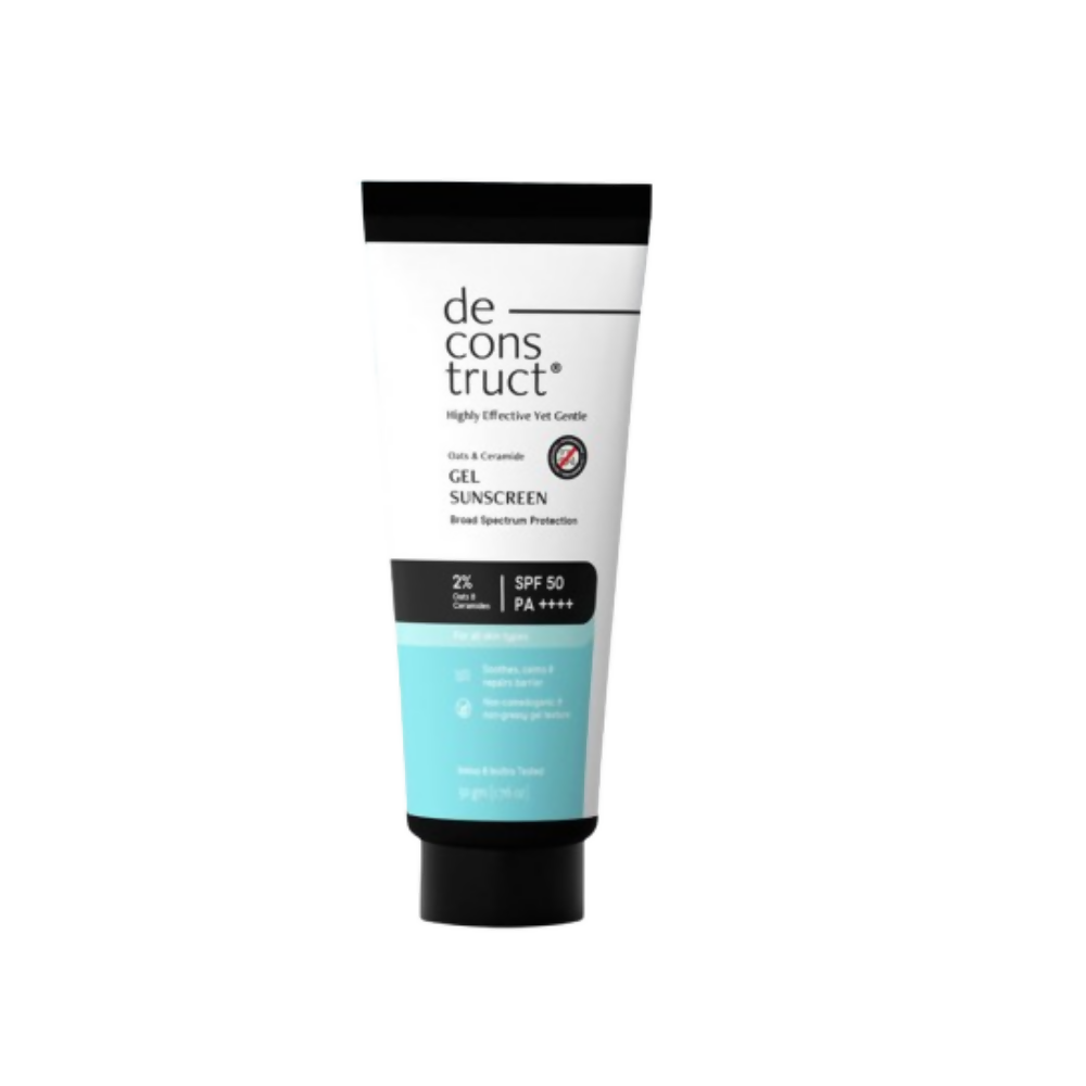 Deconstruct Oats & Ceramide Gel Sunscreen In Vivo Tested SPF 50 PA+++ - Distacart