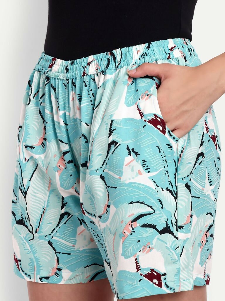 Alvano Beautiful Printed Light Blue Boxer Shorts - Distacart