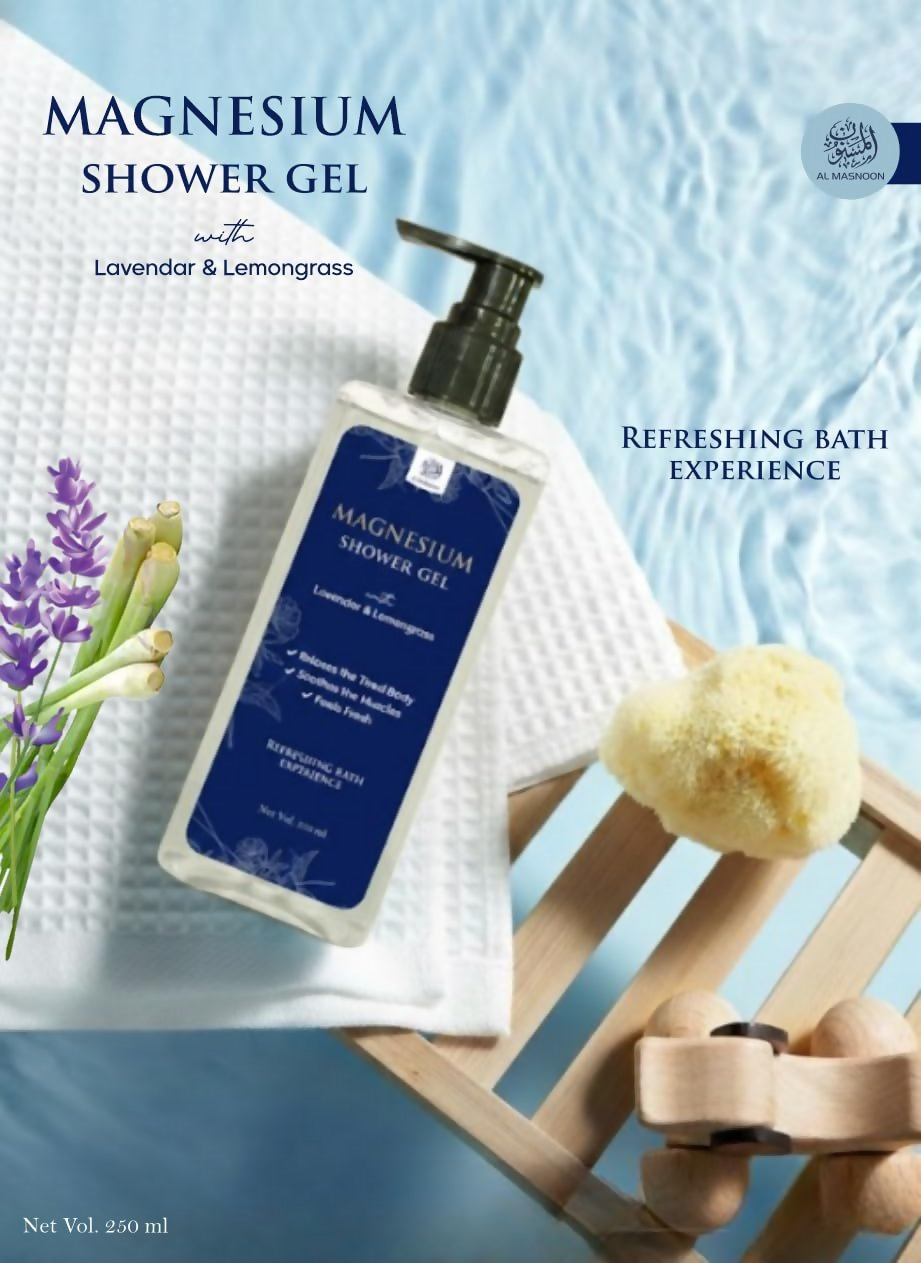 Al Masnoon Magnesium Shower Gel with Lavender & Lemongrass - Distacart