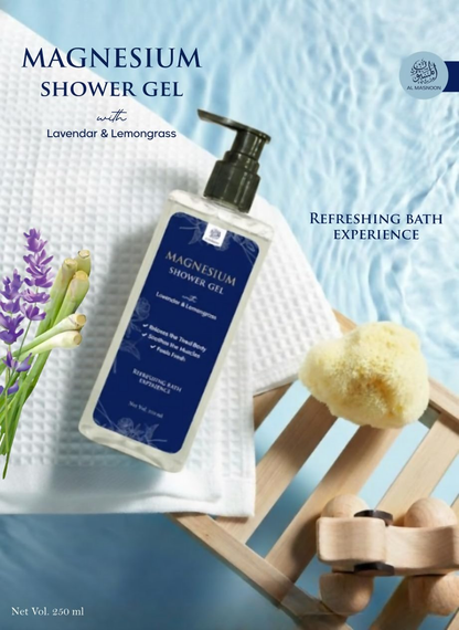 Al Masnoon Magnesium Shower Gel with Lavender & Lemongrass - Distacart