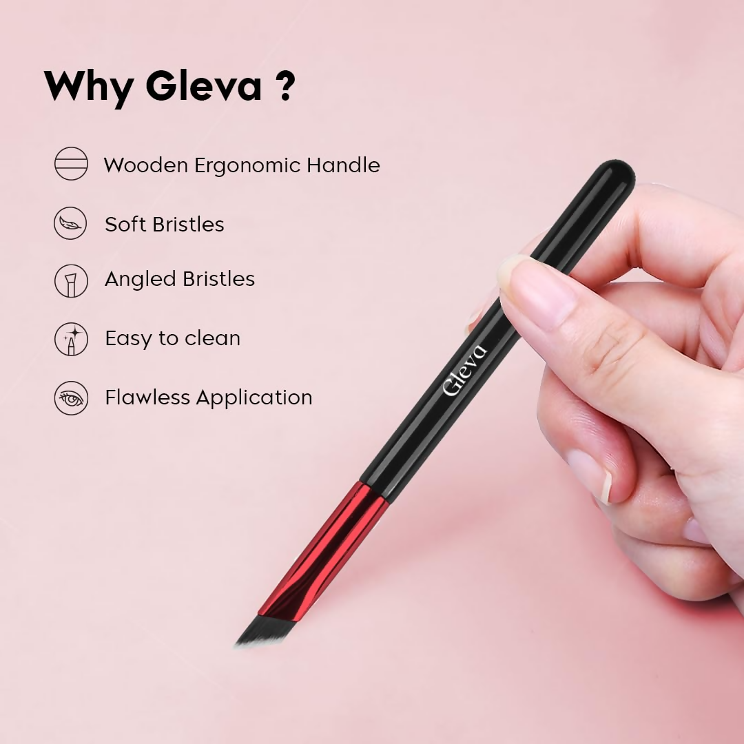 Gleva Multi-Function Eyebrow Brush - Black Pink - Distacart