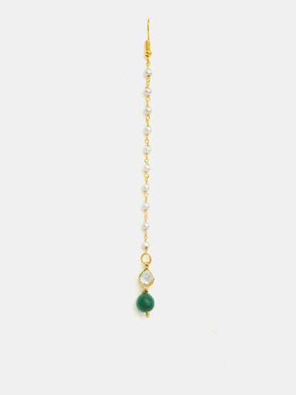 Ruby Raang Maang Tikka And Earrings Set - Distacart