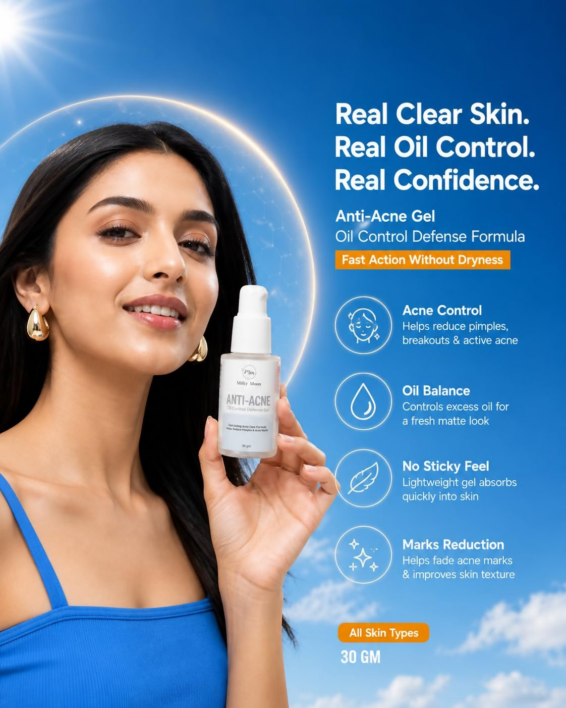 Milky Moon Rapid Relief Anti-Acne Gel - Dista