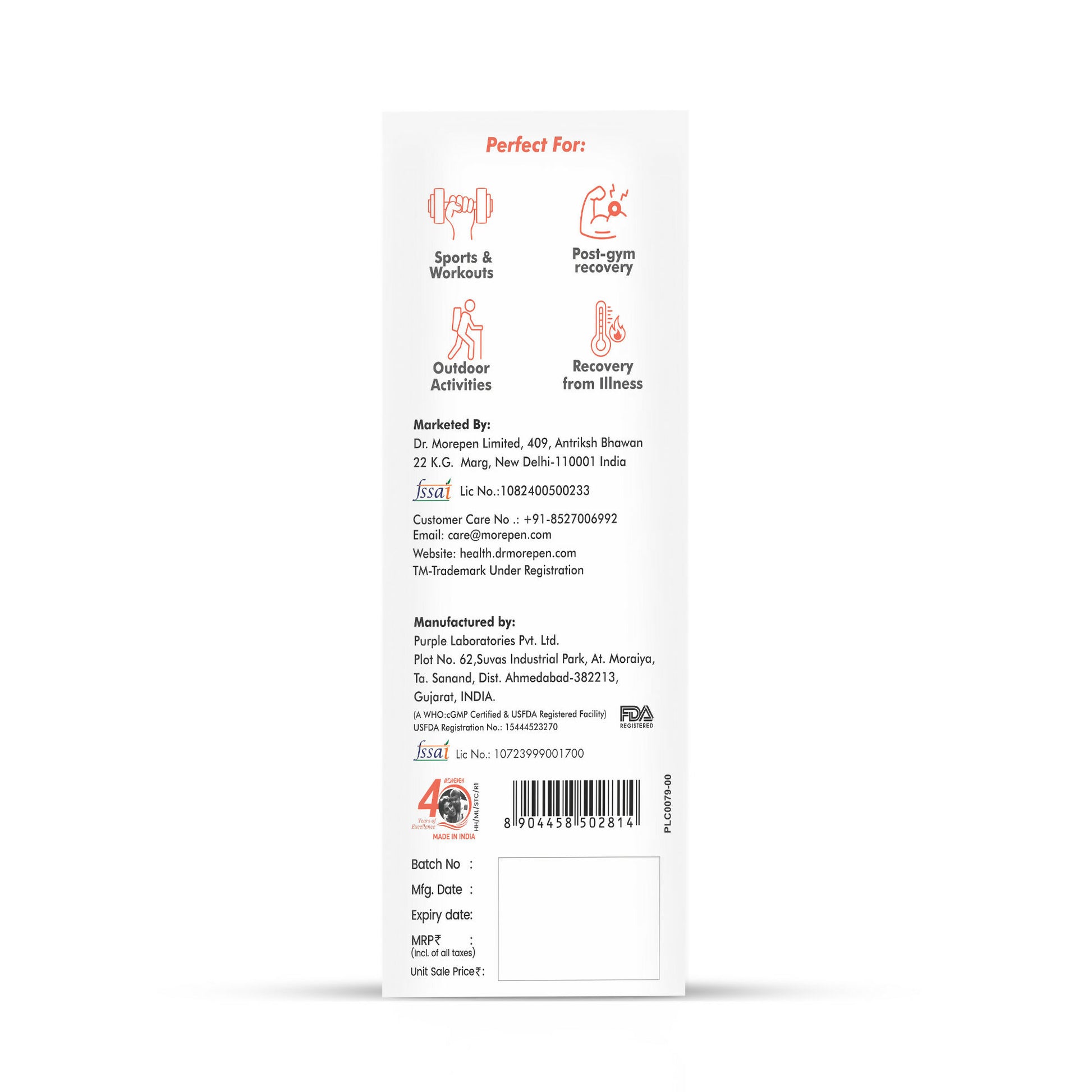 Dr. Morepen Hydrolyte Electrolyte & Vitamin Drink Mix - Strawberry - Distacart