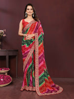 Thumbnail for Ai Fashion Multi Georgette Digital Print Party Wear Saree