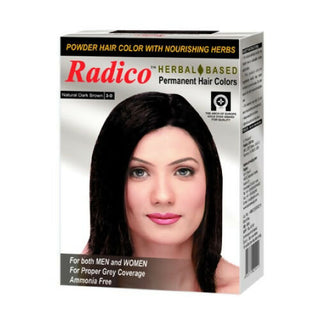 Radico Natural Herbal Based Permanent Hair Color - Dark Brown - Distacart