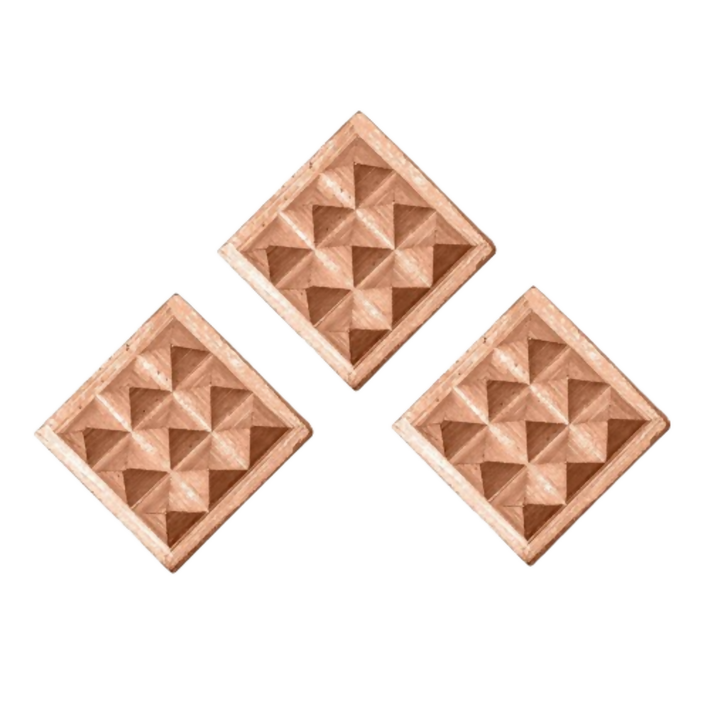 Vastu Vardan Copper Pyramid Energy Plate - Pack of 3 - Dista