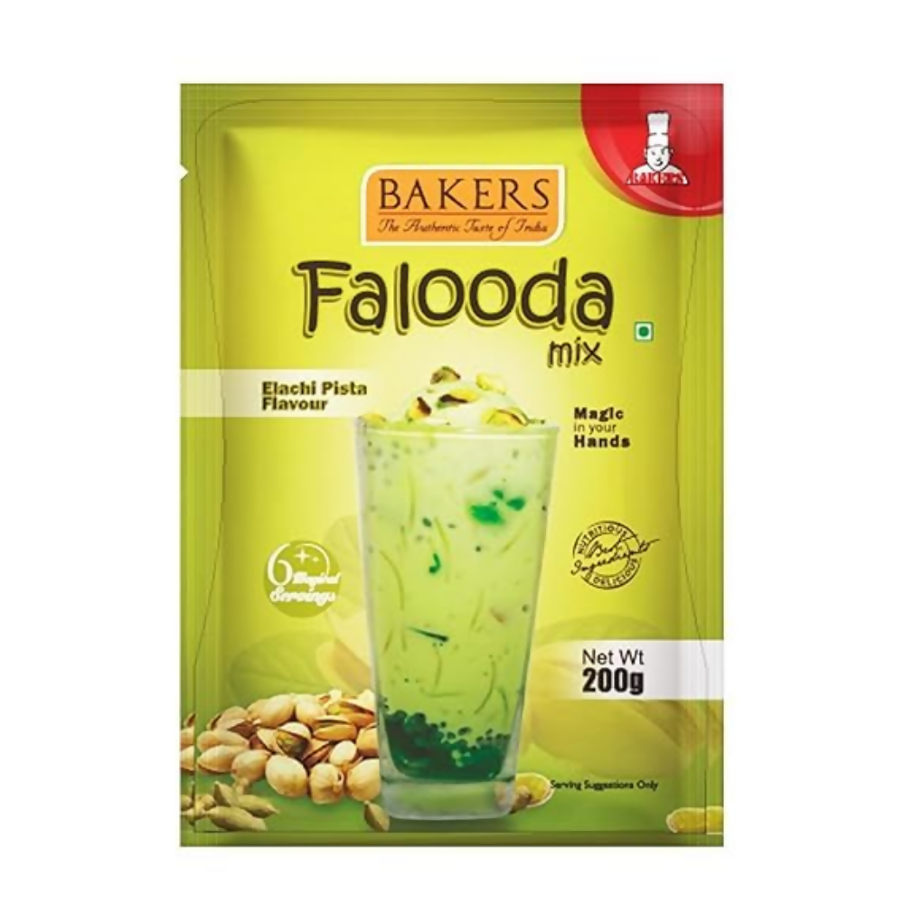 BAKERS Falooda Mix Powder - Chocolate, Pista and Rose - Dista
