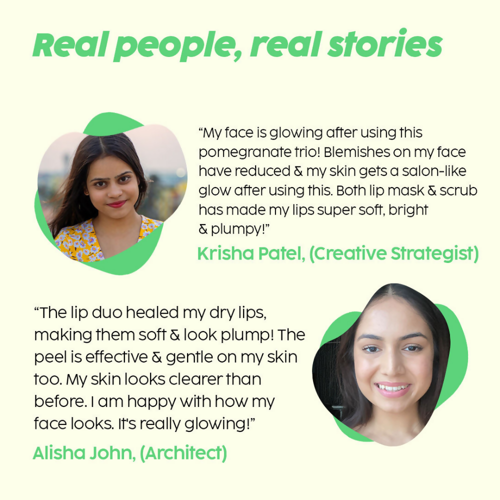 PLIX The Plant Fix Pomegranate Plump Lips, Puddin Mask & Scrub With Peeling Potion - Distacart