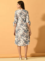 Thumbnail for Myshka Women's White A-Line Party Dress - Distacart