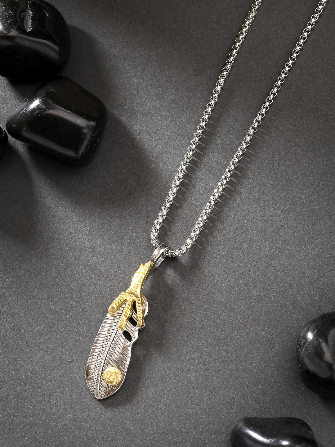 NVR Men's Silver-Plated Stainless Steel Pendant with Chain - Distacart