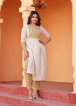 Thumbnail for Alvano Printed 3Pcs Kurti Set for Women's and Girls Rayon - Distacart