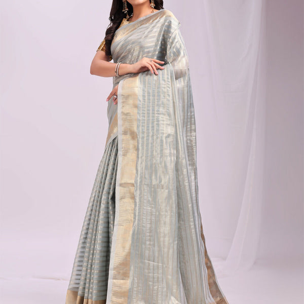 Astita Organza Sky Blue Saree