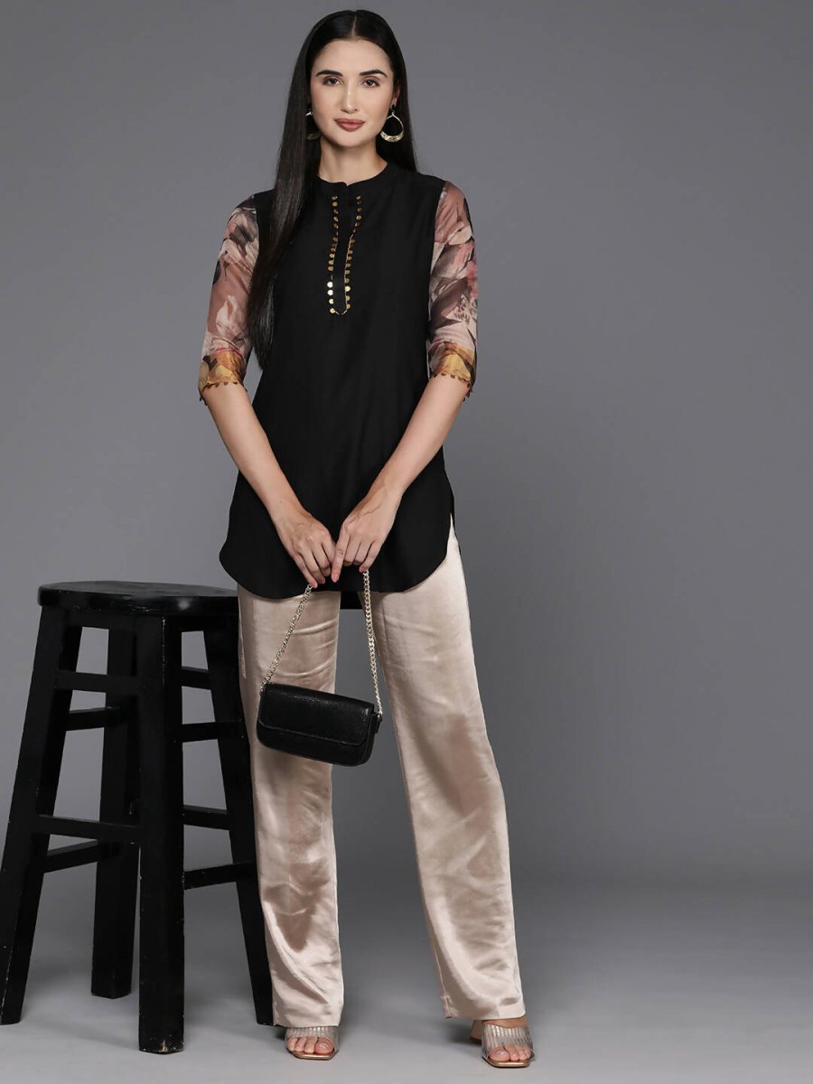 Ahalyaa Women's Traditional wear Tunic - Black - Distacart