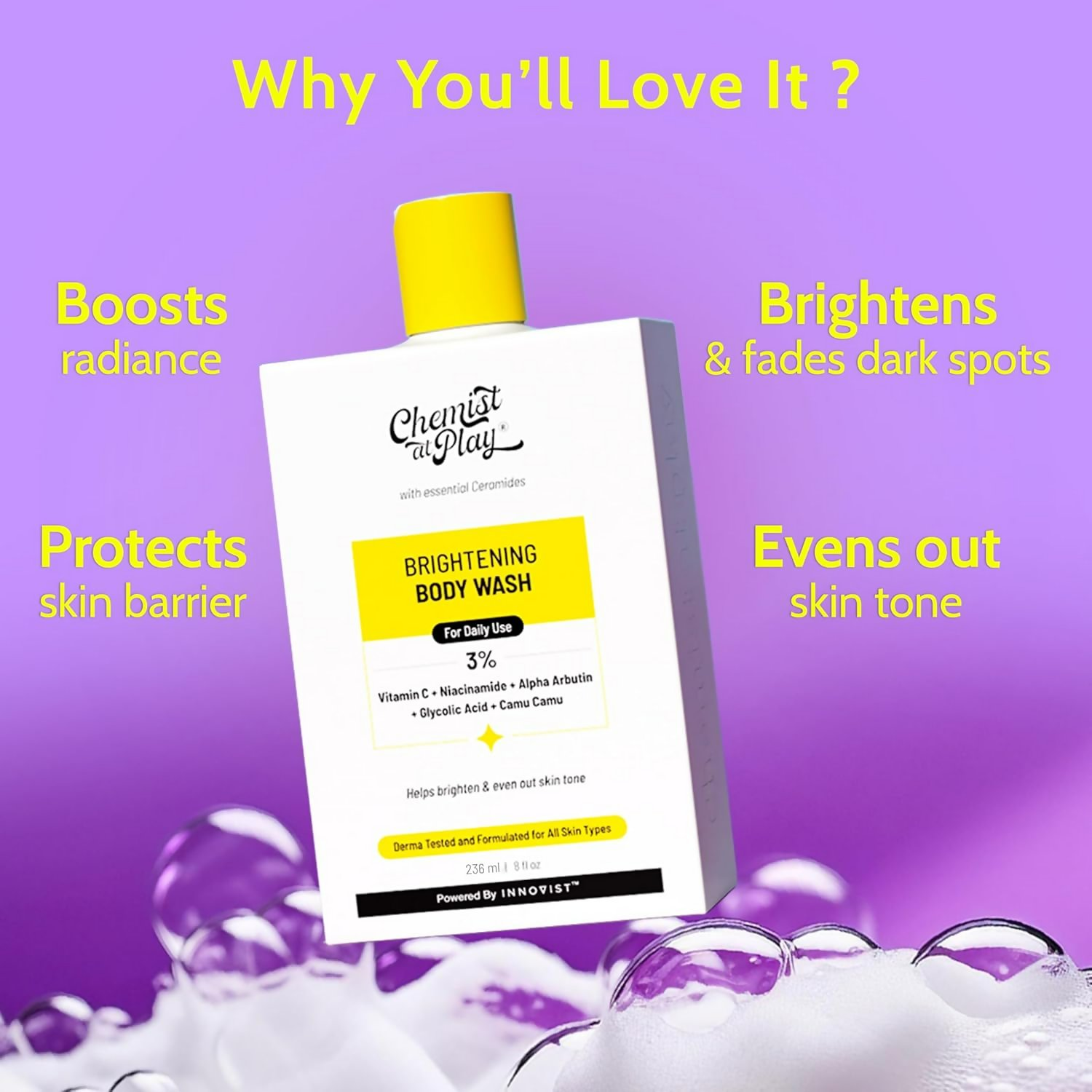 Chemist at Play Brightening Roll On And Body Wash For Glowing Skin Combo Kit