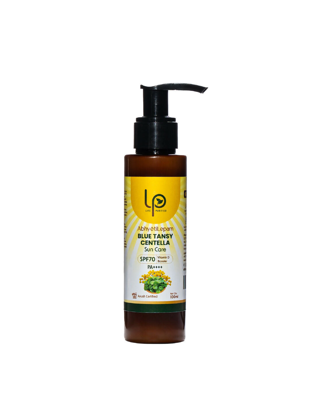 Life Purified Abhyetilepam Blue Tansy Centella Vit D Booster SPF 70 Pa++++ - Distacart
